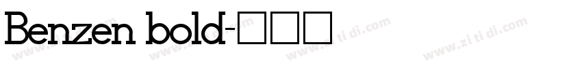 Benzen bold字体转换